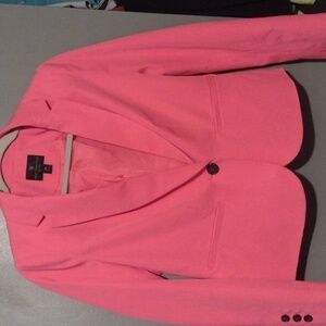 WORTHINGTON Pettie small hot neon pink  suit jacket  Blazer Barbiecore